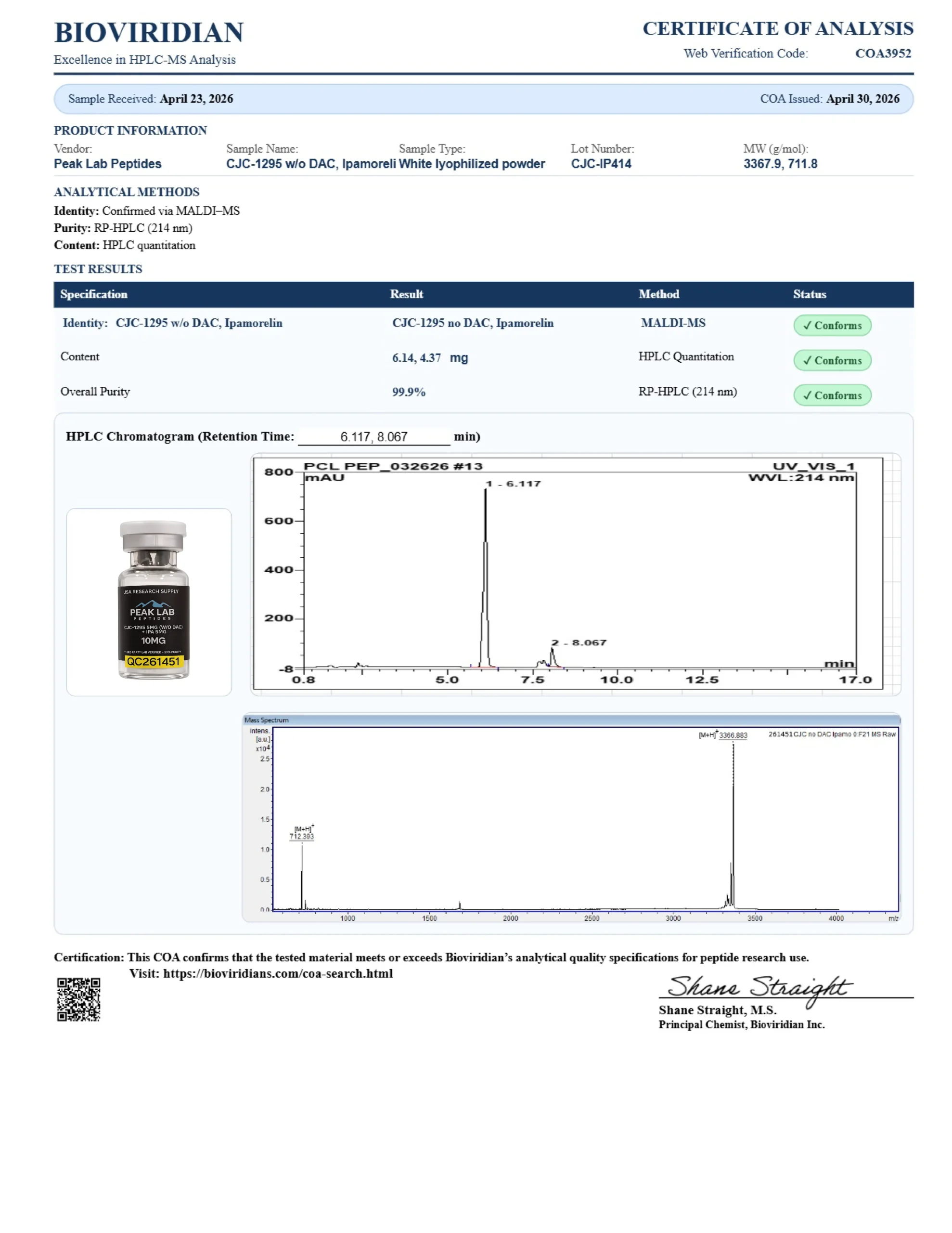 CJC-1295 No DAC + Ipamorelin – 5mg + 5mg (10mg total)