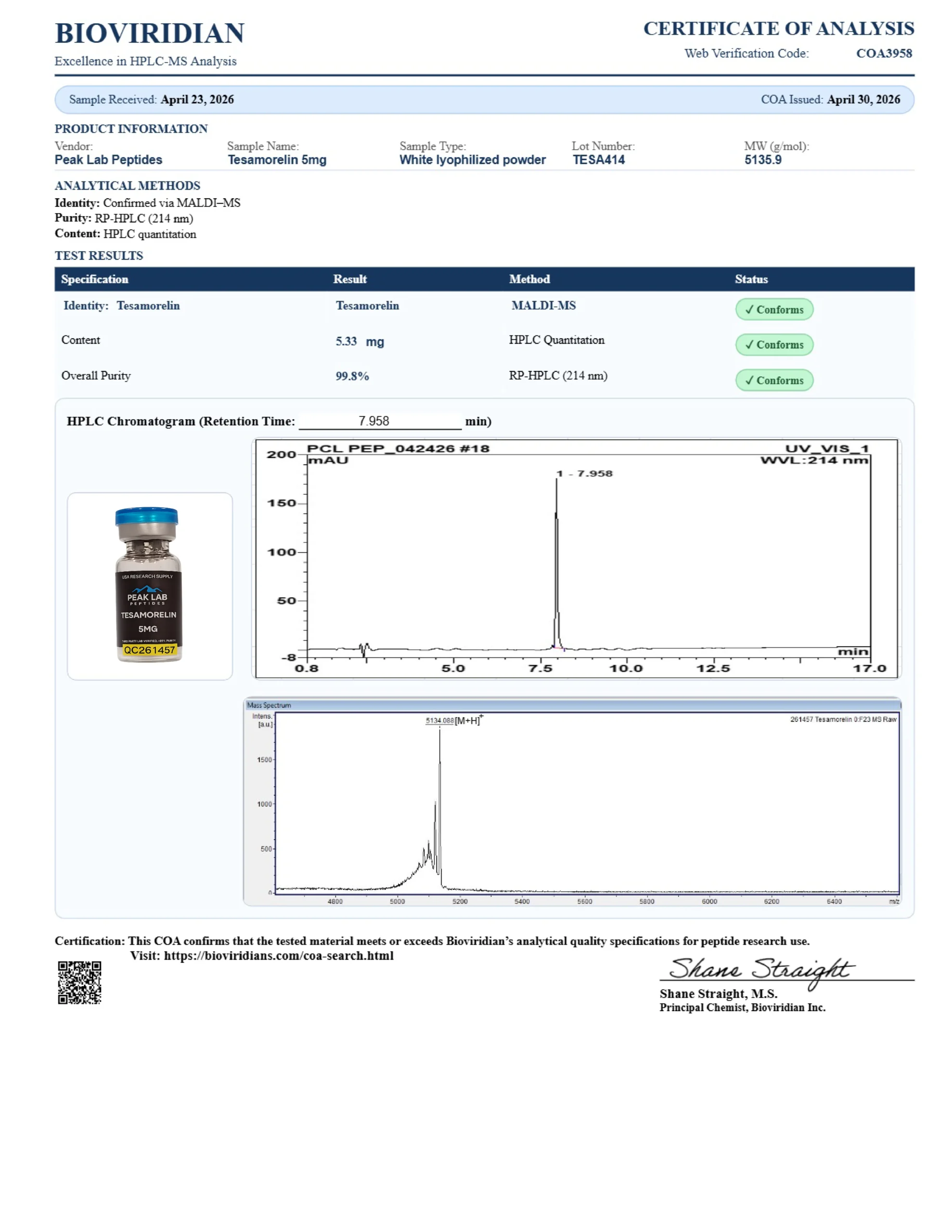 Tesamorelin